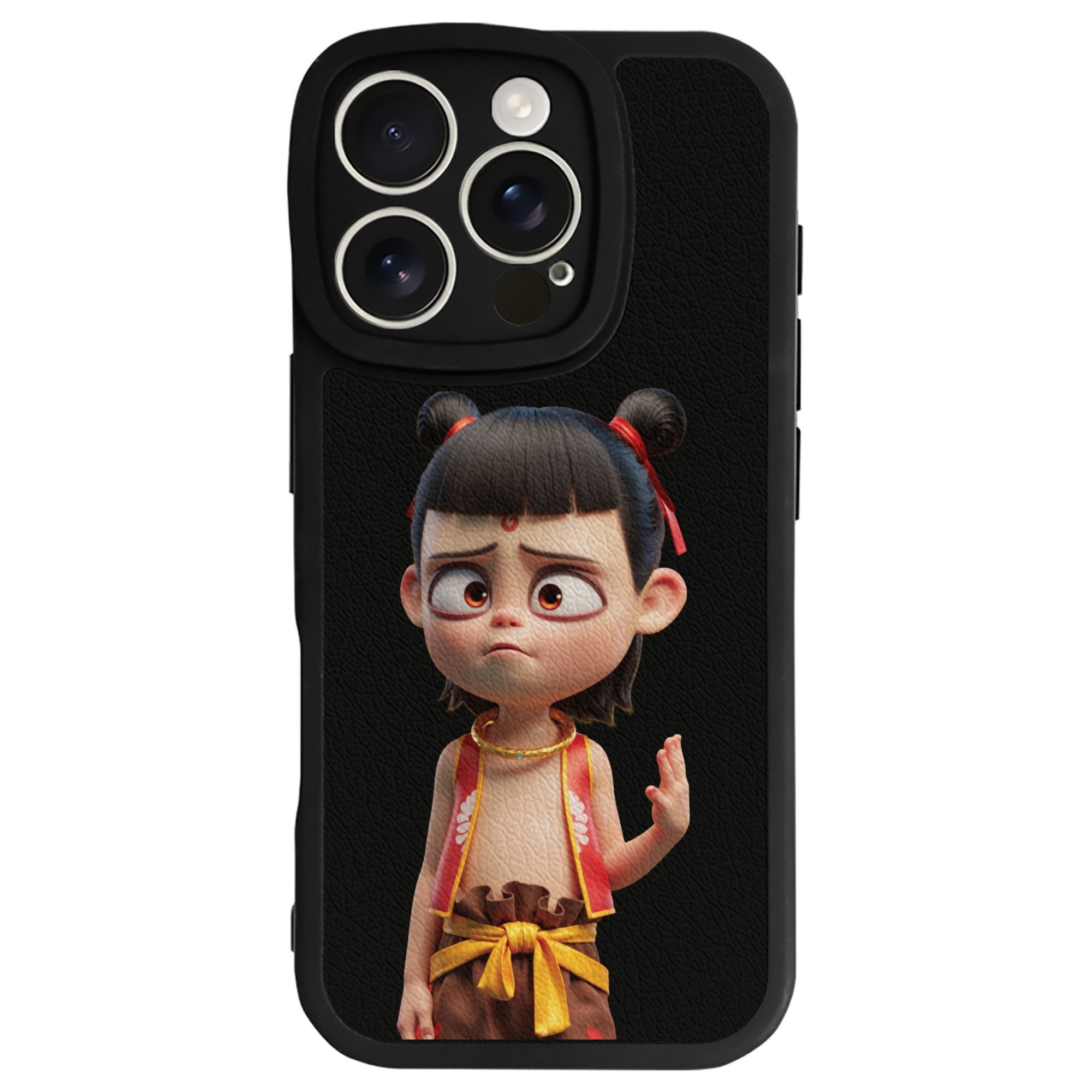 （画像用） Ne Zha 2 ナタ 魔童の大暴れ 【iPhone 16シリーズ対応】シリコンスマホケース（レザー調） 材質：シリコン
